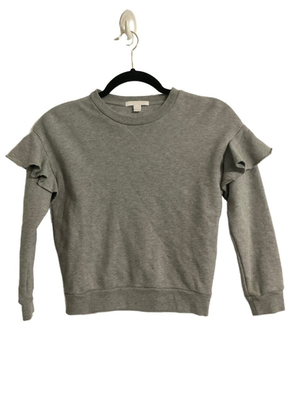 Burberry Girls Ruffle Sleeve Sweatshirt Gray 8Y